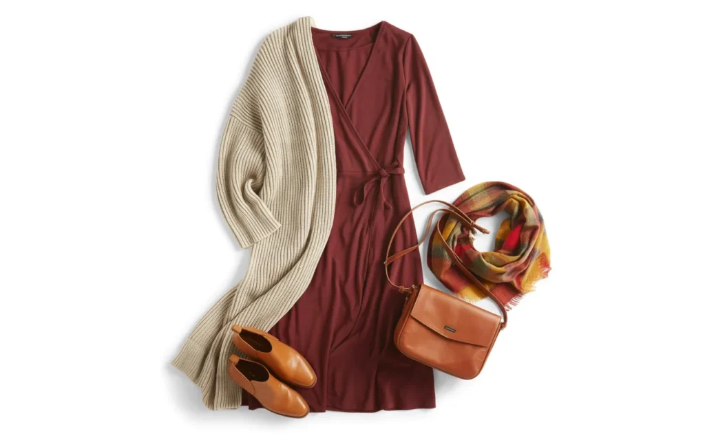 layered wrap dress
