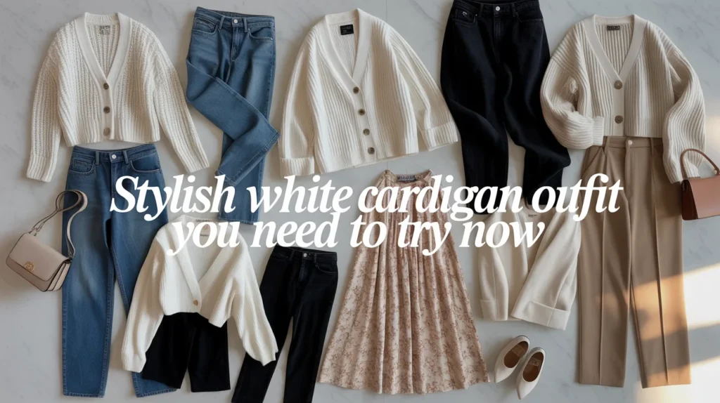 Stylish white cardigan