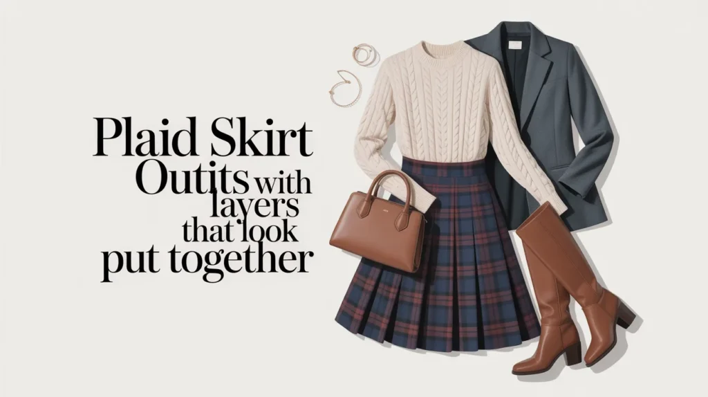 Plaid skirt outfit