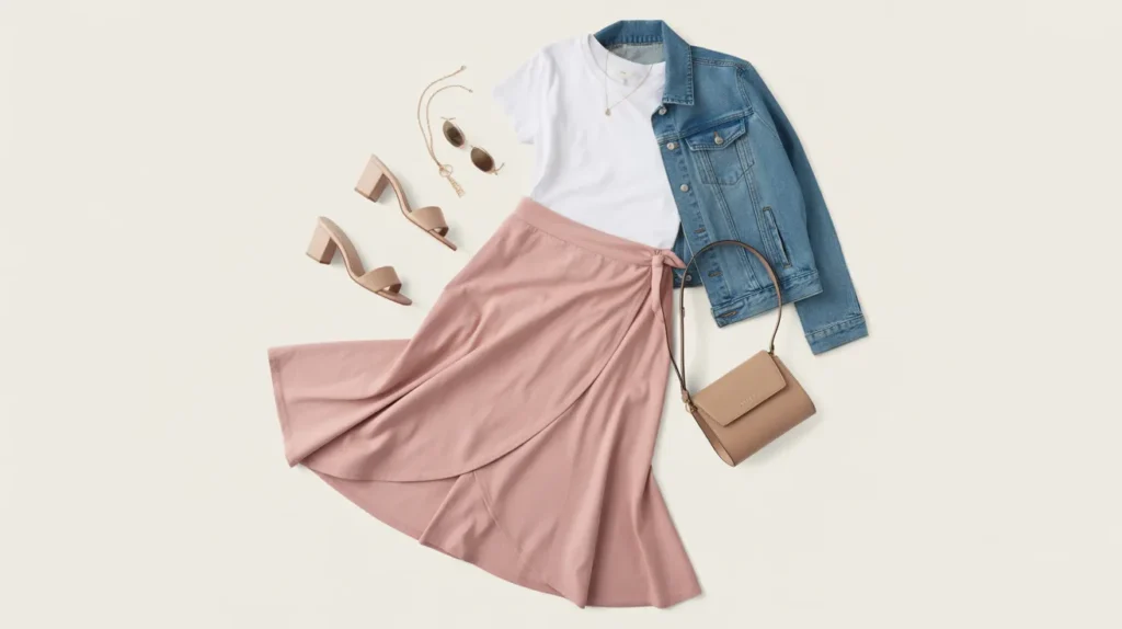 casual wrap skirt