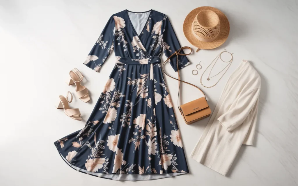 Floral wrap dress