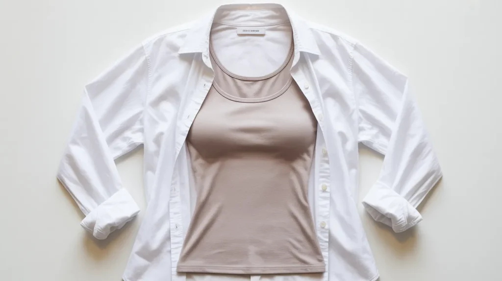 white shirt open