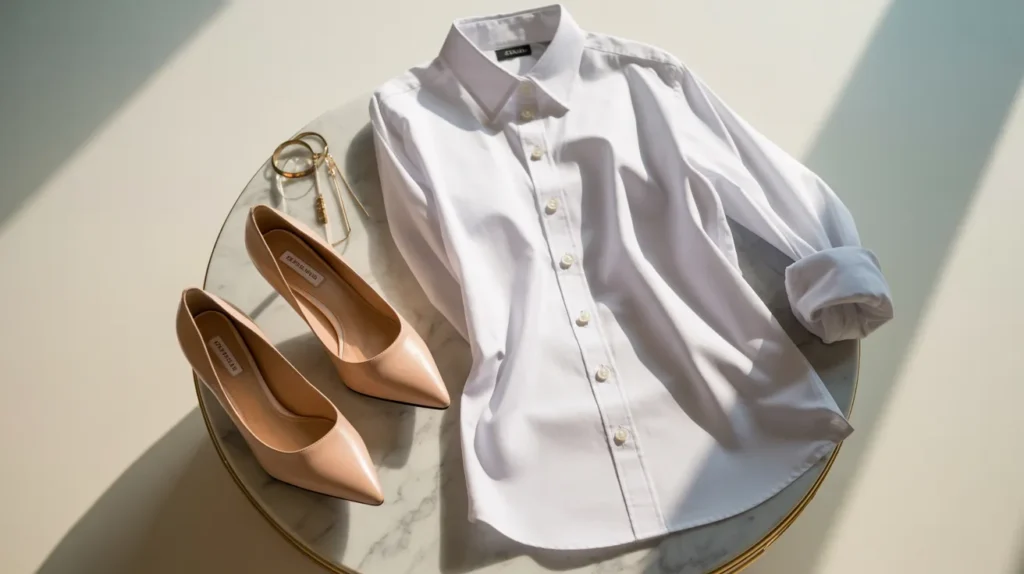 white shirt outfit