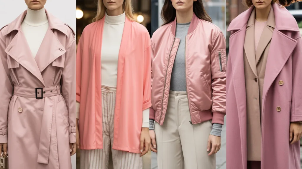 Layering enhances your pink dress 