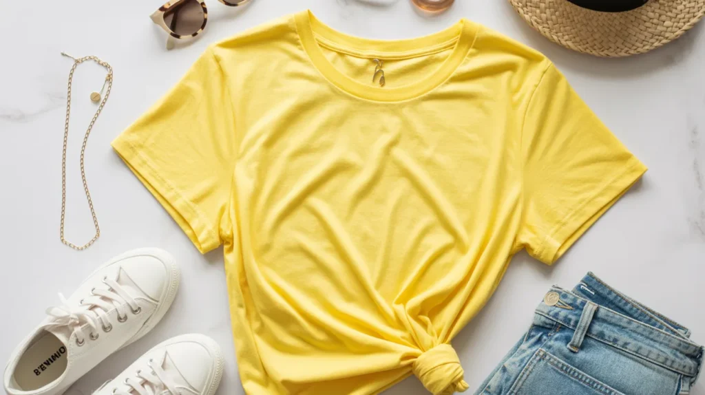 yellow top outfit