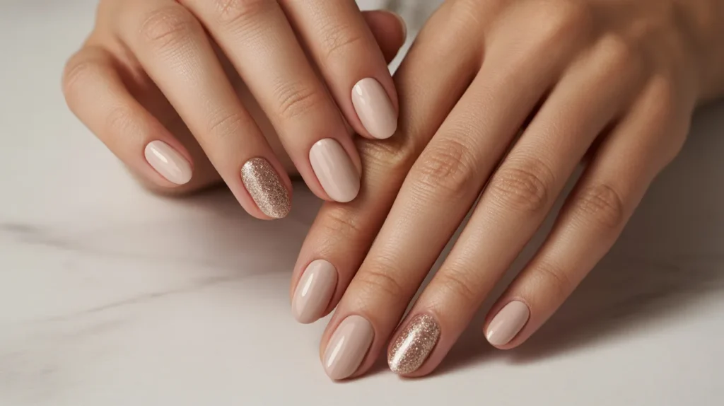 Classy neutral nails 