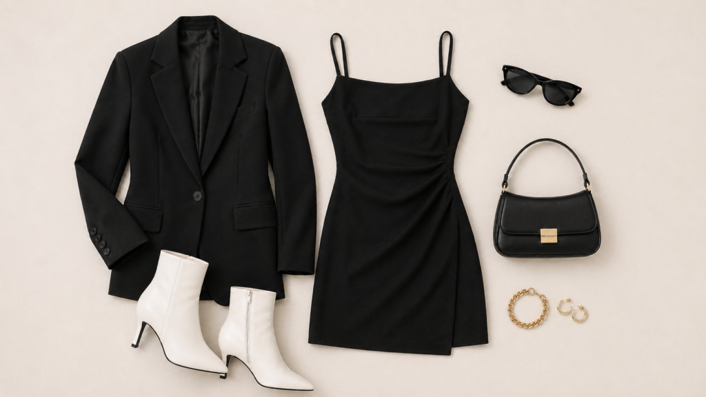 white and black
