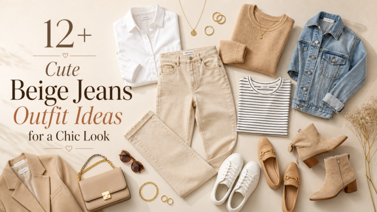 Cute Beige Jeans outfit