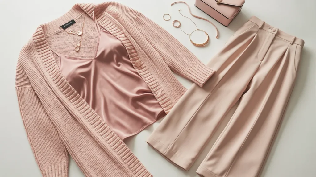Layering a pink top 