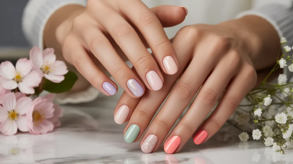 classy short nails