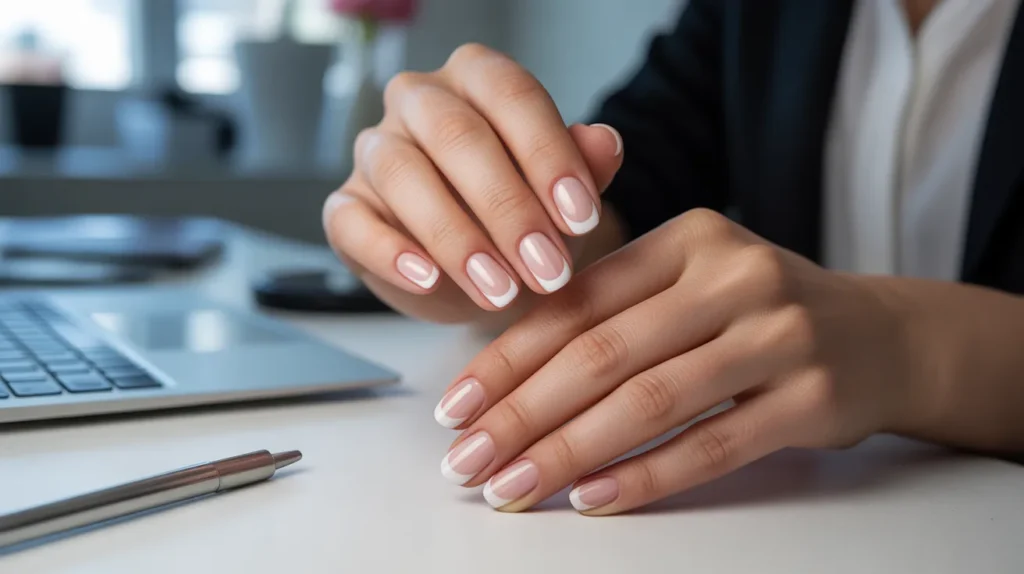 classy short nails