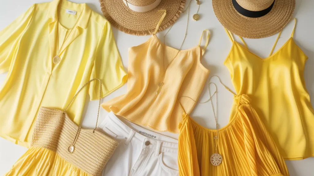 yellow top outfit