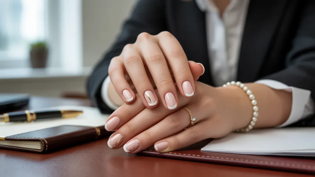 classy business nails