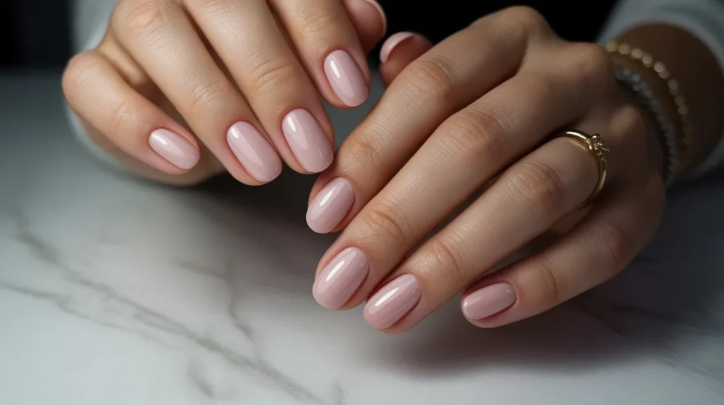 Glossy classy business nails 