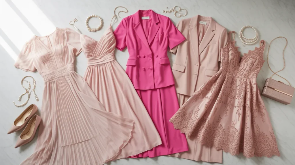 Soft pastel pinks