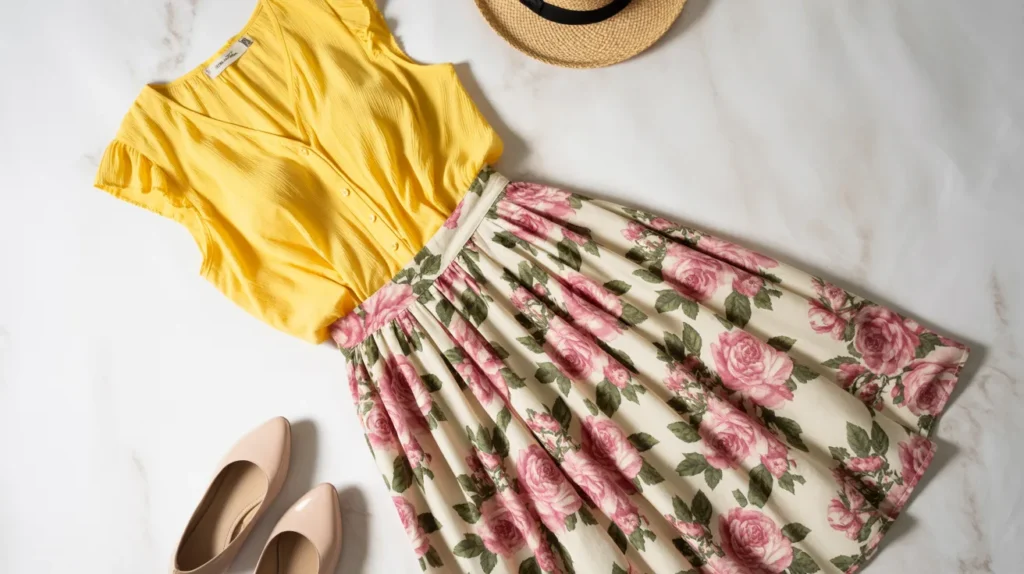 floral skirt