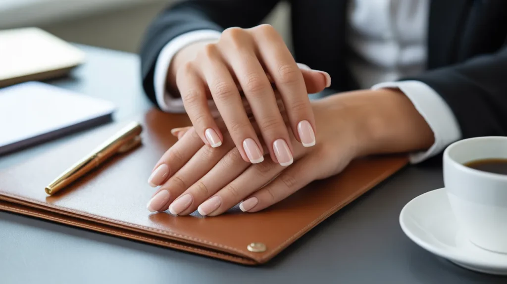 classy business nails