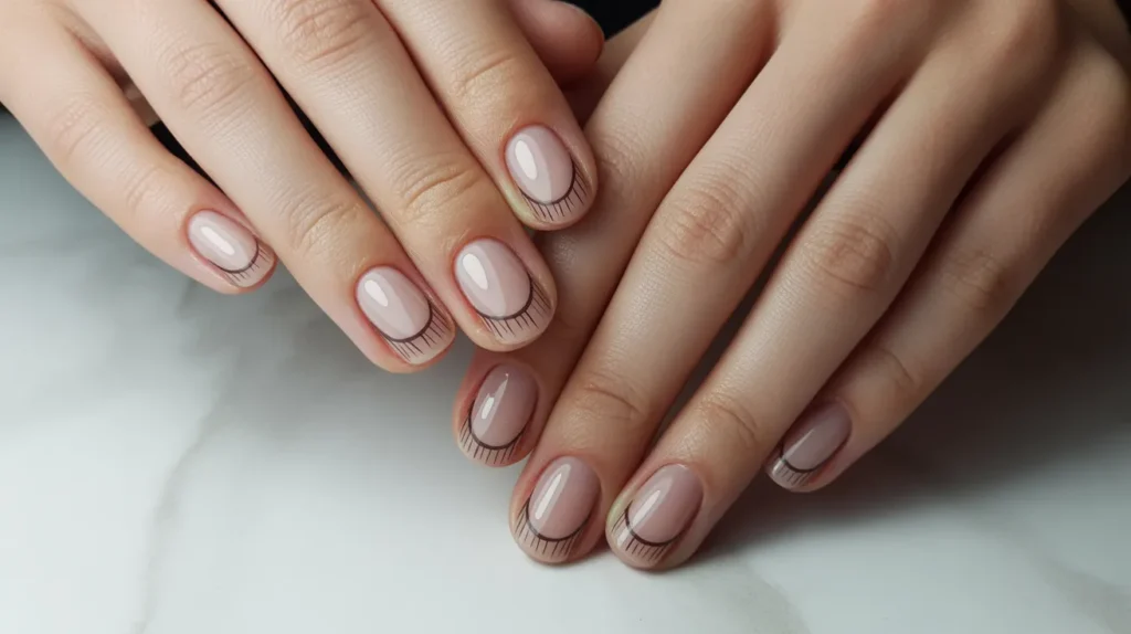 Nude Cat Eye Nails 