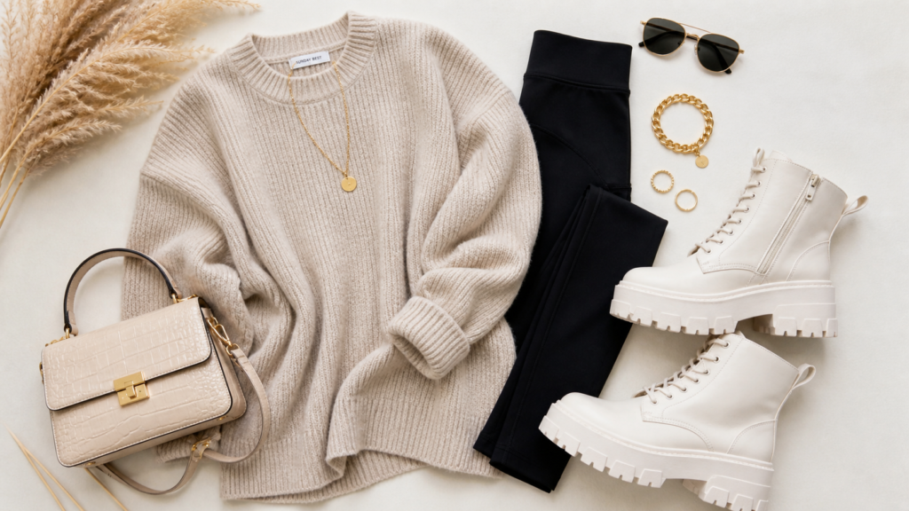 white chunky boots