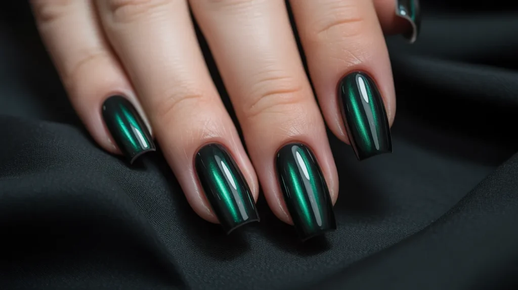 Coffin cat eye nails