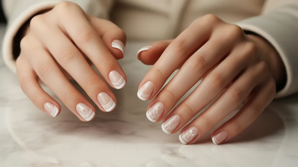 classy short nails