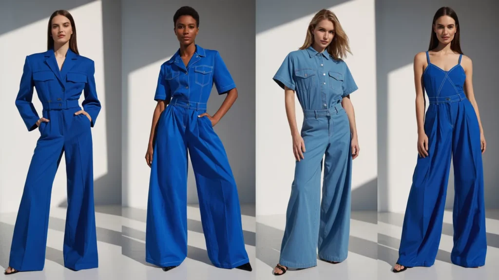 Blue jumpsuits