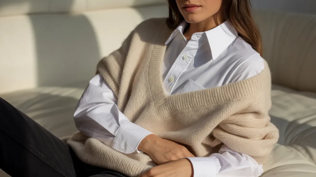 Layering a white shirt