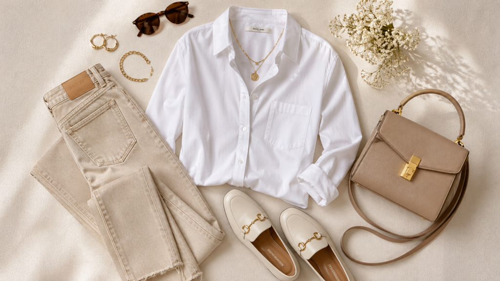 Beige Jeans