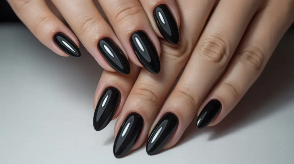 Long almond cat eye nails 