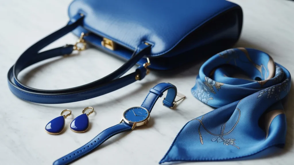 blue accessories 