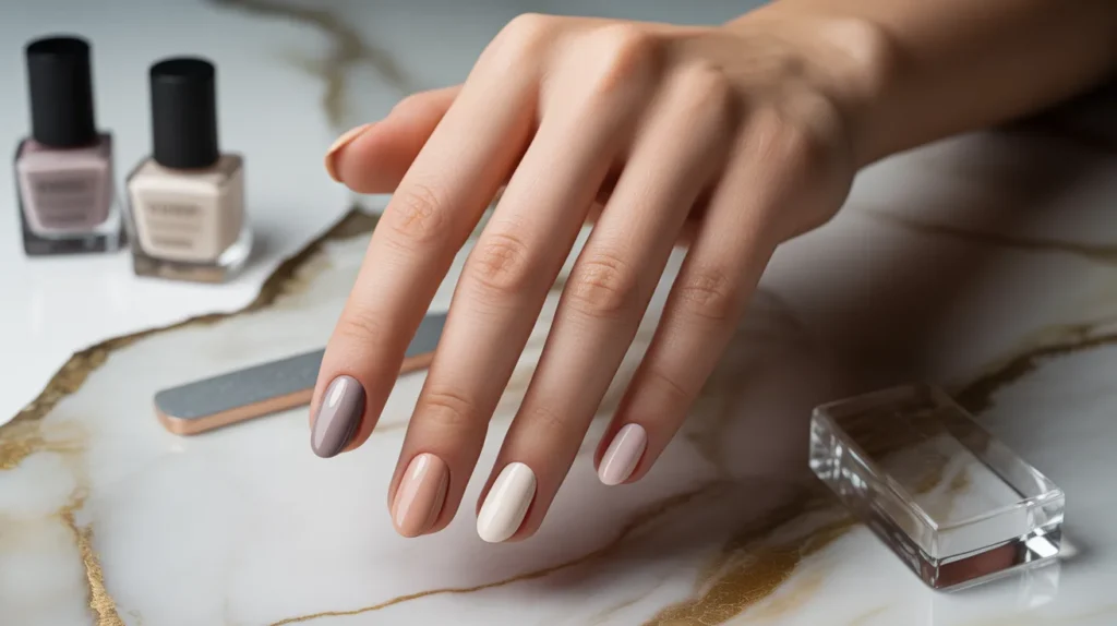 classy neutral nails 