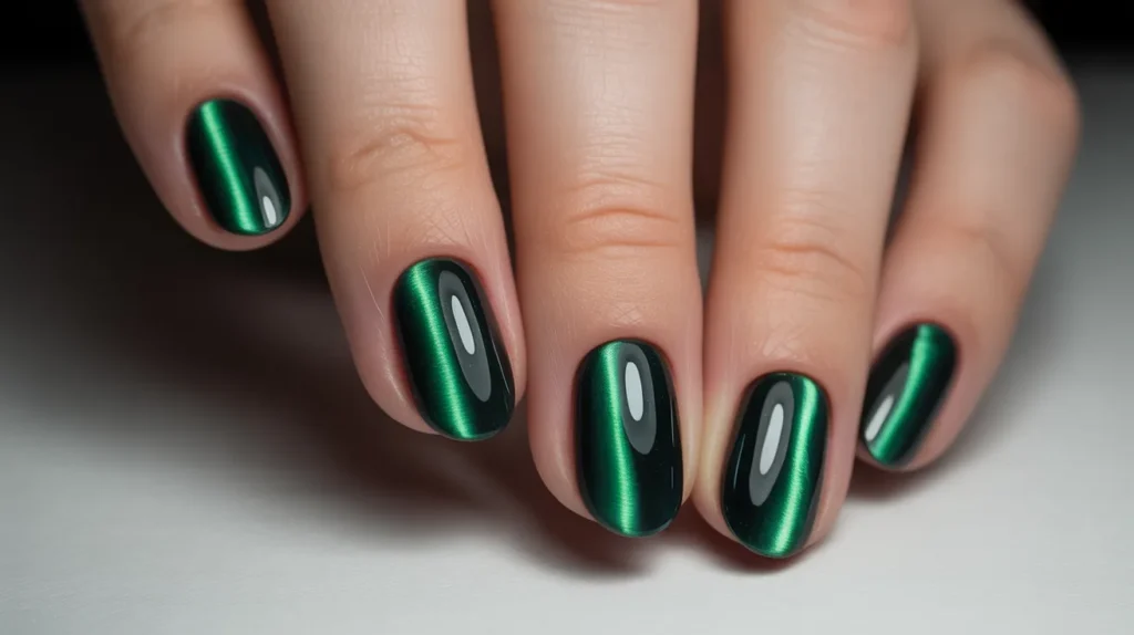 Creating perfect cat eye nails