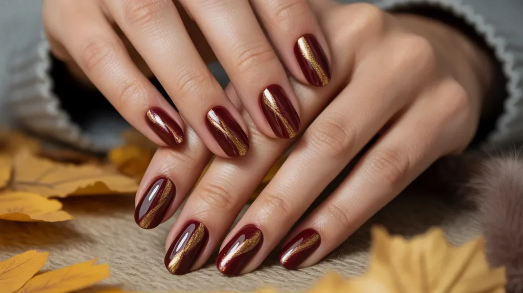 Fall and winter cat eye nails 
