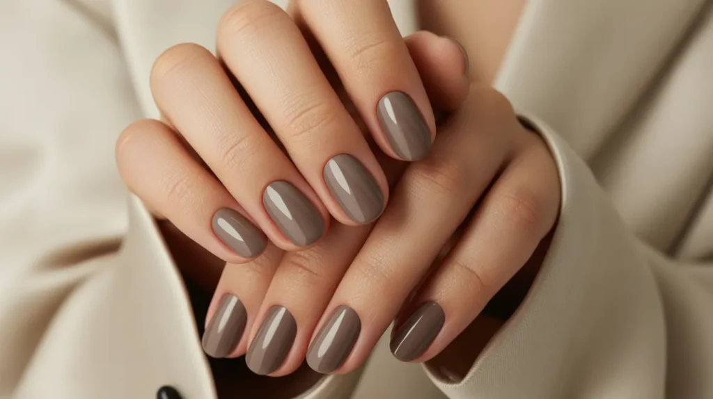 Taupe classy neutral nails   