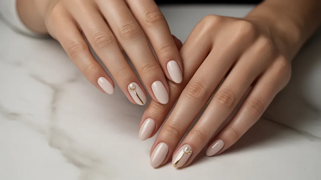 Minimal classy neutral nails