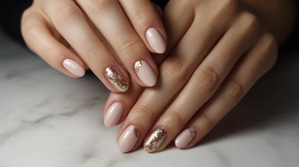 subtle glitter accents