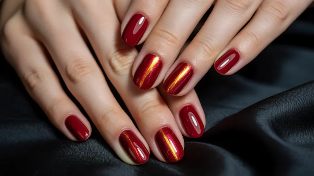 Red Cat Eye Nails