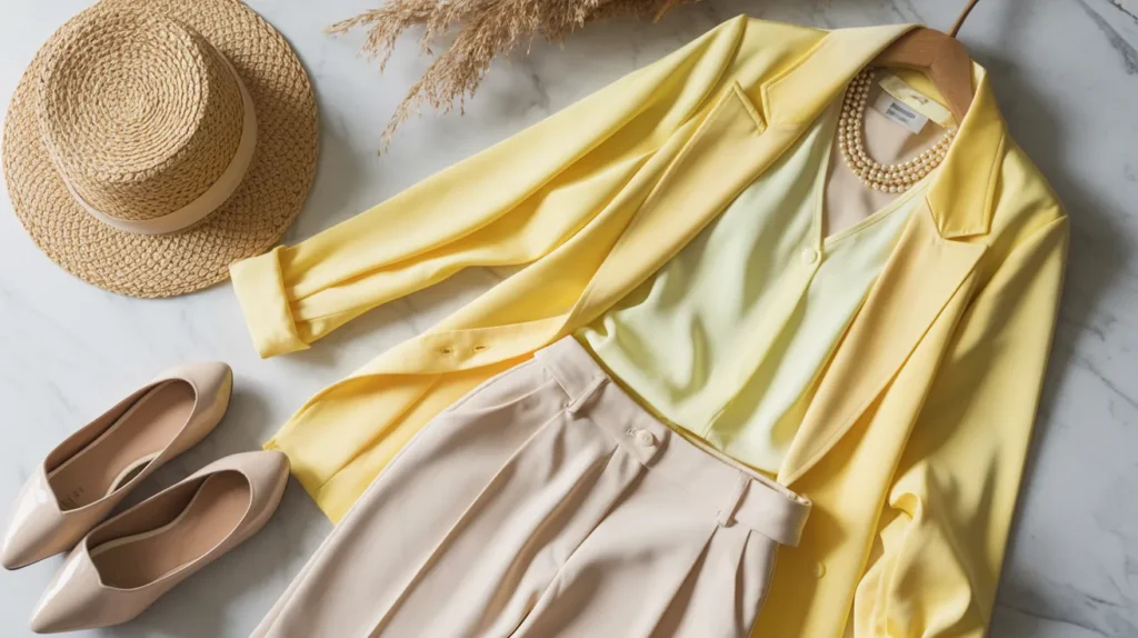 pastel yellow top
