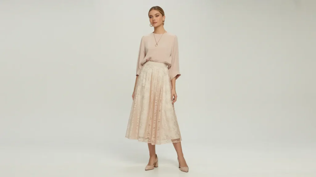 modest lace skirt