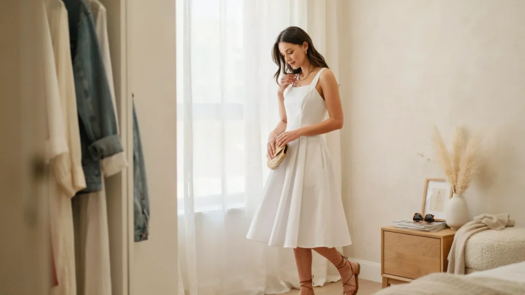 white dress outfit style