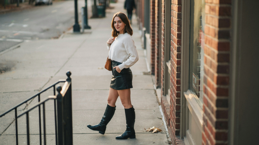 Boots and leather skirts